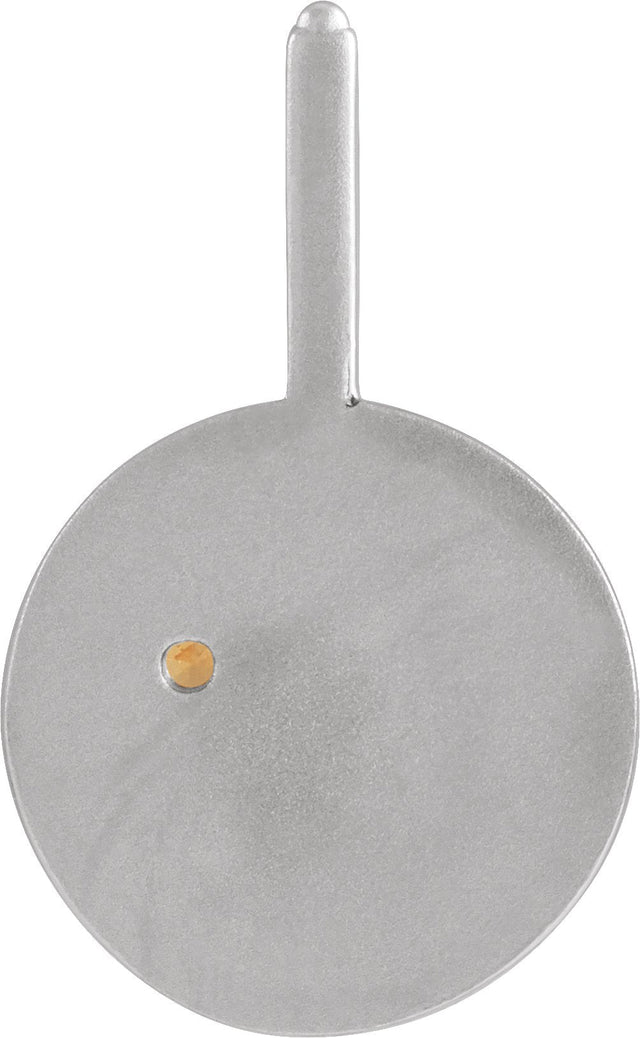 14K Gold Round Natural Spessartite Garnet & Natural Diamond Zodiac Pendant – 0075 CTW - White Gold - view 9
