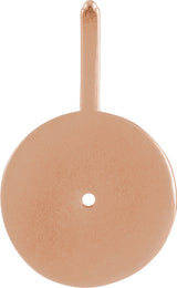 14K Gold Round Natural Peridot & Natural Diamond Zodiac Pendant - Rose Gold - view 14