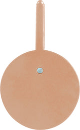 14K Gold Round Natural Blue Zircon & Natural Diamond Zodiac Pendant - Rose Gold - view 14