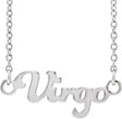 14K Gold Virgo Necklace - White Gold