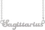 Platinum Sagittarius Necklace
