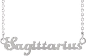 Platinum Sagittarius Necklace