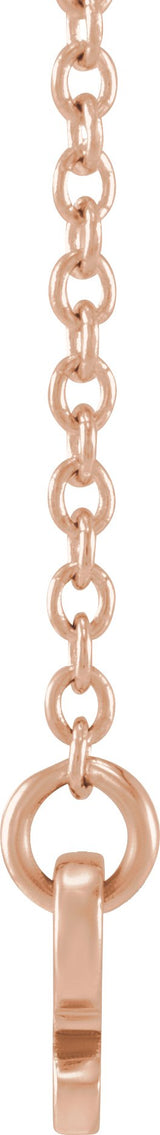 14K Gold Sagittarius Necklace - Rose Gold - view 3