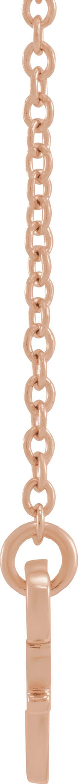 14K Gold Gemini Necklace - Rose Gold - view 3