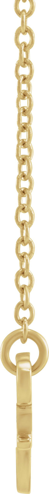 14K Gold Gemini Necklace - Yellow Gold - view 2