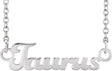 Platinum Taurus Necklace