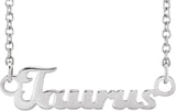 Platinum Taurus Necklace