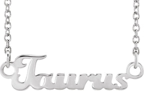 Platinum Taurus Necklace