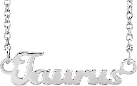 Platinum Taurus Necklace
