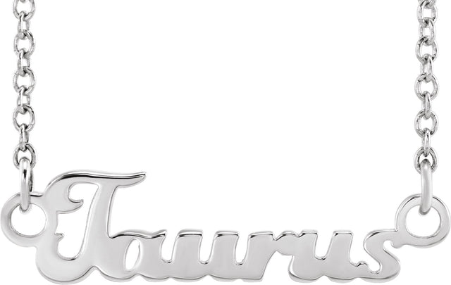 Platinum Taurus Necklace