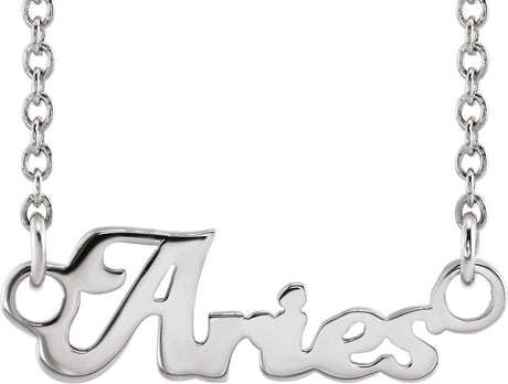 Platinum Aries Necklace