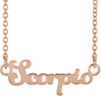 14K Gold Scorpio Necklace - Rose Gold