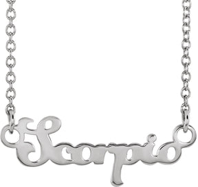 Platinum Scorpio Necklace