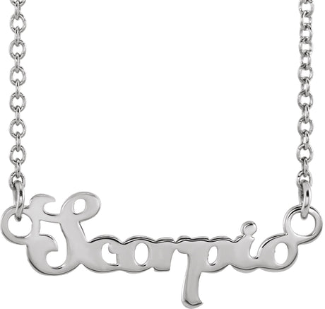Platinum Scorpio Necklace