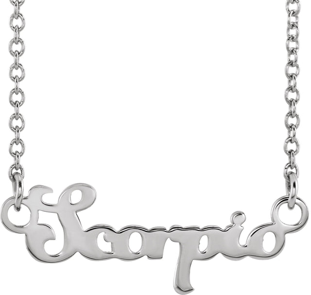 Platinum Scorpio Necklace