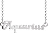 14K Gold Aquarius Necklace - White Gold