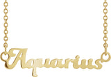 14K Gold Aquarius Necklace - Yellow Gold