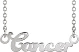 Platinum Cancer Necklace