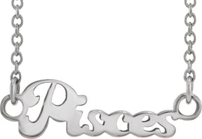 Platinum Pisces Necklace