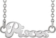 14K Gold Pisces Necklace - White Gold