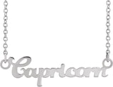 Platinum Capricorn Necklace