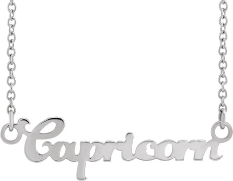 Platinum Capricorn Necklace