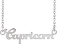 14K Gold Capricorn Necklace - White Gold