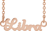 14K Gold Libra Necklace - Rose Gold