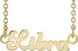 14K Gold Libra Necklace - Yellow Gold