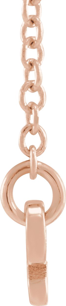 14K Gold Taurus Necklace - Rose Gold - view 3
