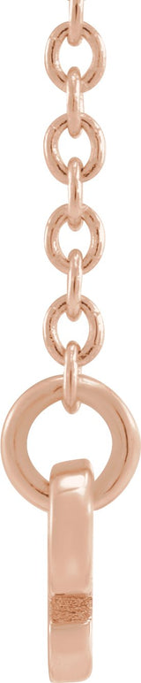 14K Gold Aries Necklace - Rose Gold - view 3