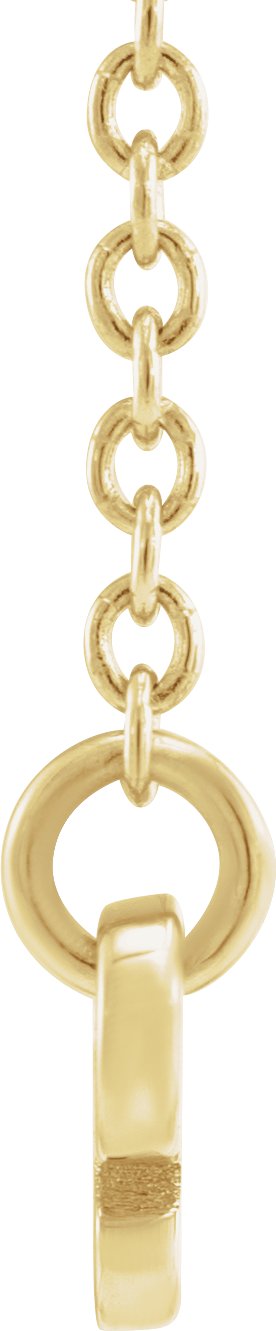 14K Gold Aries Necklace - Yellow Gold - view 2