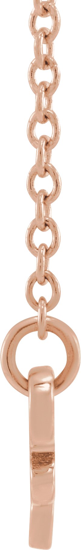 14K Gold Aquarius Necklace - Rose Gold - view 3