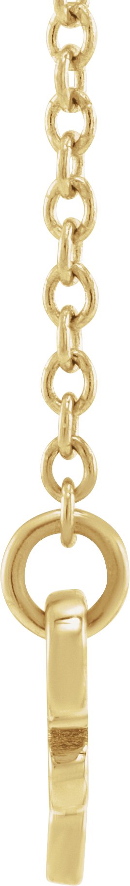 14K Gold Aquarius Necklace - Yellow Gold - view 2