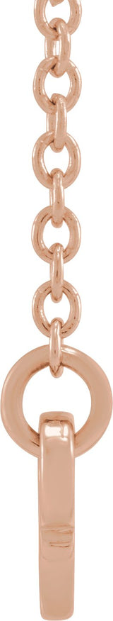 14K Gold Cancer Necklace - Rose Gold - view 3