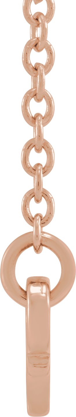 14K Gold Cancer Necklace - Rose Gold - view 3
