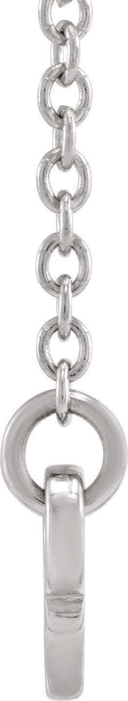 14K Gold Cancer Necklace - White Gold - view 2