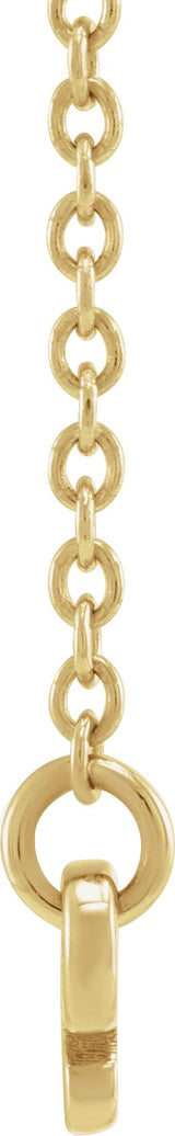 14K Gold Pisces Necklace - Yellow Gold - view 2