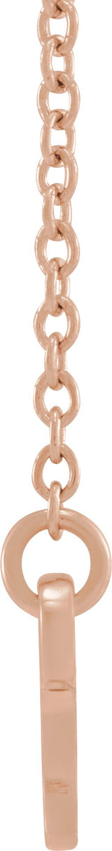 14K Gold Capricorn Necklace - Rose Gold - view 3