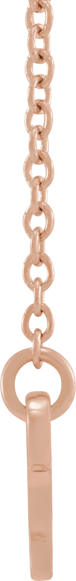 14K Gold Capricorn Necklace - Rose Gold - view 3