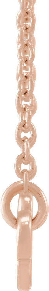 14K Gold Leo Necklace - Rose Gold - view 3