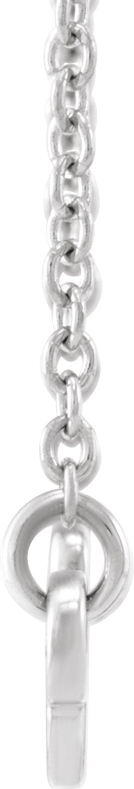 14K Gold Leo Necklace - White Gold - view 2