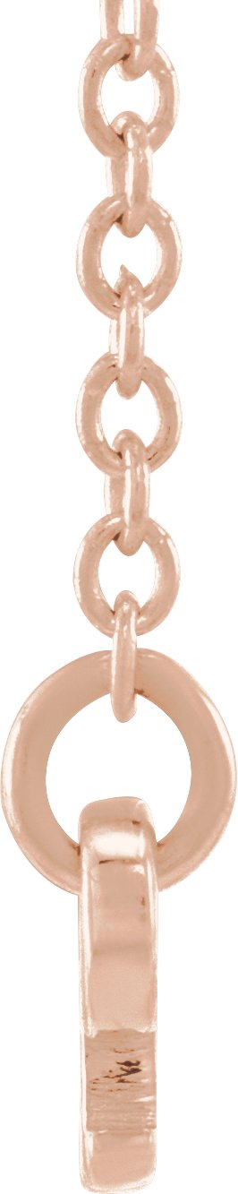 14K Gold Libra Necklace - Rose Gold - view 3