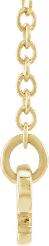 14K Gold Libra Necklace - Yellow Gold - view 2