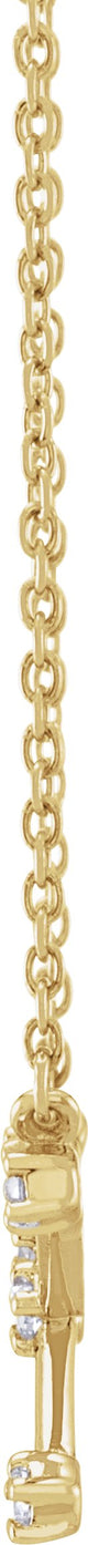 14K Gold Round Natural Diamond Constellation Zodiac Necklace - Yellow Gold - view 6