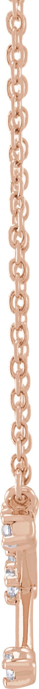 14K Gold Round Natural Diamond Constellation Zodiac Necklace - Rose Gold - view 6