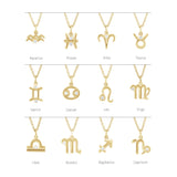 14K Gold Round Natural Diamond Accented Zodiac Necklace - White Gold - view 5