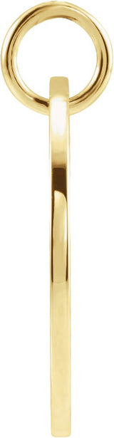 14K Gold Gemini Disc Necklace or Pendant - Yellow Gold - view 2
