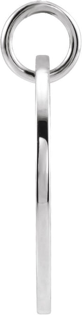 Platinum Gemini Disc Necklace or Pendant - view 3