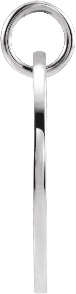 Platinum Gemini Disc Necklace or Pendant - view 3